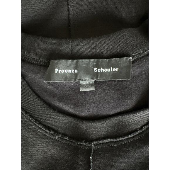 Proenzia Schouler Short Sleeve Side Bow Shift Dress Women's Size 0 Black Lined - Picture 5 of 7